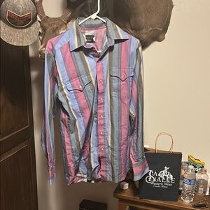 Striped Western Wear Men's Shirt